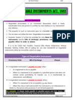 Negotiable Instruments Act Notes Part 1