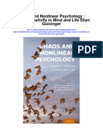 Chaos and Nonlinear Psychology Keys To Creativity in Mind and Life Shan Guisinger Full Chapter