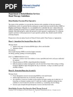 Distal Radius Fracture Postop Hand Therapy Guideline