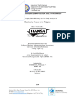 Hansa Creation Inc:A Case Study Analysis