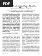 Enhanced Profile Hidden Markov Model For Metamorphic Malware Detection