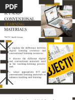 Ict and Conventional Learning Materials Cawayan