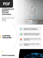 W2 Cloud Computing and Robotics Process Automation