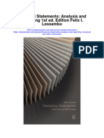 Financial Statements Analysis and Reporting 1St Ed Edition Felix I Lessambo Full Chapter