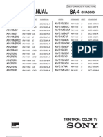 Sony Chassis Ba-4 (C-TV KV-13M40 - 50 - 51, KV-14MB40, KV-20M40, KV-20S40 - 41, KV-20V80, Kv-21se80, Kv-21se40, Kv-21me40... Service Manual)