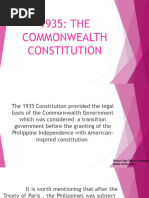 1935: THE Commonwealth Constitution