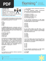 Lista 1 - Corrente, Resistência, Portência e Energia