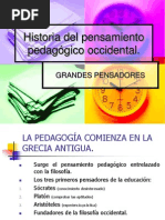 Historia Del Pensamiento Pedagógico Occidental