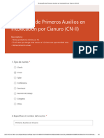 Evaluación de Primeros Auxilios en Intoxicación Por Cianuro (CN-II)