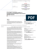 Prova Digital, Investigação Cinética e o Princípio Da Parametrização Do Novo Meio de Obtenção de Prova - Meu Site Jurídico