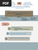 Transformations Physiques Et Chimiques