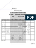 Horarios de Sesiones Académicas