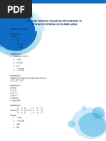 Tarea de Seminario de Matlab Matematica IV