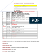 Cronograma Anatomía Podología 2024