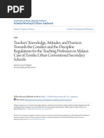 Teachers - Knowledge Attitudes and Practices Towards The Conduct