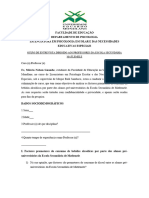 Guião de Entrevista Dirigido Aos Professores Da Escola Secundária Matlemele - Marcia Guambe