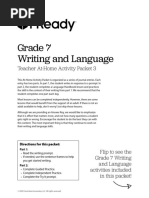 Iready at Home Activity Packets Teacher Ela Grade 7 P3