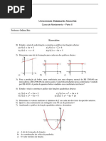 Funções - Lista de Exercícios