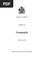 Geography Syllabus Forms 1-2