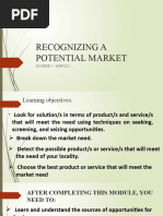 Recognizing A Potential Market - 051849