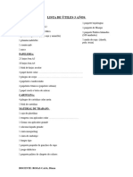 Lista de Útiles 3 Años