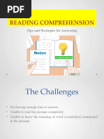 Meeting 9 - Reading Comprehension Strategies