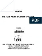 The State Policy On Higher Education 2011 Kerala State D14328