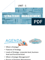 Unit 1 - Strategy, Levels & Strategic Management