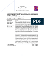 Analisis Postur Kerja Dengan Metode Rapid Entire Body Assessment (Reba) Dan Keluhan Subjektif Muskuloskeletal Pada Petani Bawang Merah Di Probolinggo