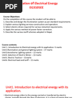 Unit 1. Introduction To Electrical Energy With Its Application