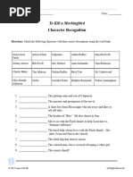 To Kill A Mockingbird Character Recognition: © 2012 Learn With Me All Rights Reserved