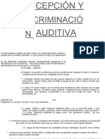 Percepción y Discriminación Auditiva