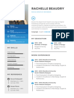 Blue Modern Professional CV Resume 