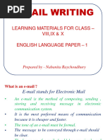 E-Mail Writing For English I For Class VIII, IX & X - 28 - 03 - 2020-NabanitaRC.