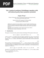 On A Nonlocal Nonlinear Schrödinger Equation With Self-Induced Parity-Time-Symmetric Potential