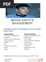 Complications of Botox and It's Management