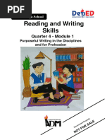 Reading and Writing Skills: Quarter 4 - Module 1