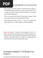 Cost-Volume-Profit (CVP) Analysis