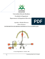 Ficha 5 - INSTRUMENTOS DE MEDIDAS ELÉTRICAS E SUA CLASSIFICAÇÃO