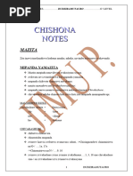 Chishona Notes