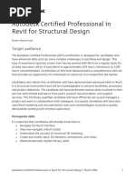 ACP - Revit For Structural Design Exam Objectives - 102620