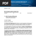 ISTB - Activity Letter