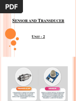 Unit 2 Sensors and Transducers