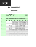 Cronograma de Atividades: Pedagogia - Licenciatura