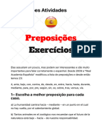 Preposições Atividades - Exercícios de Espanhol