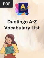 Duolingo Vocabulary List