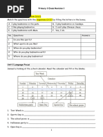 Primary 3 English Exam Revision Hong Kong