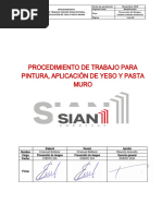 Procedimiento para Pintura Yeso Pasta Muro SIAN 2023