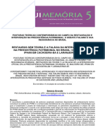 BRENDLE, Betânia - Restauros Sem Teoria e A Falácia Da Intervenção Oficial Na Preexistência Patrimo