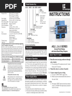 NK Technologies AGL Ground Fault Relay With Auto-Reset Relay Outputs Manual